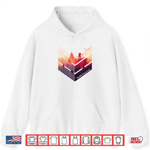 Hoodie Pacific Crest Trail Backpacking Military Style Graphic Shirt
