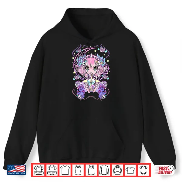 Hoodie Pastel Goth Anime Girl Shirt