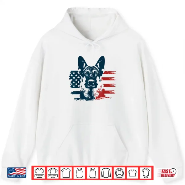 Hoodie Patriotic German Shepherd Dog Lover 4th Of July Pet Owner Shirt