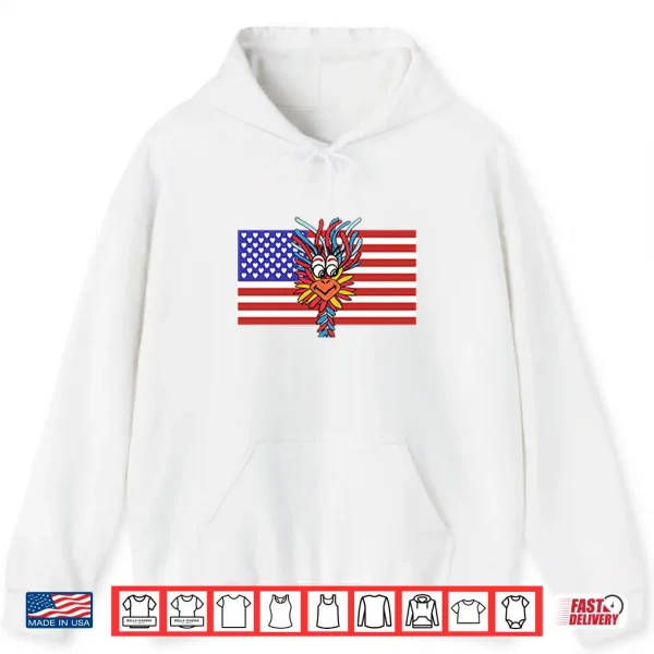 Hoodie Patriotic Gooney Bird American Flag Shirt