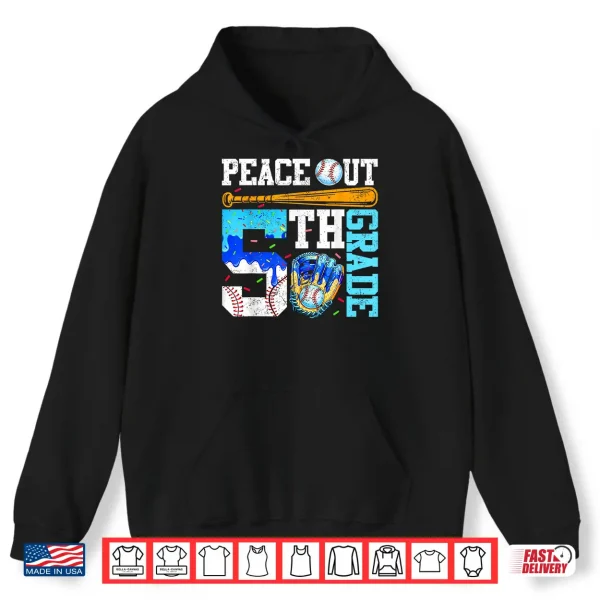 Hoodie Peace Out 5th Grade Fifth Complete Identity Success Achievement Role Family Joy Bold