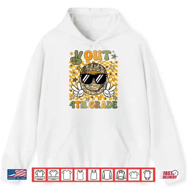 Hoodie Peace Out Fourth Grade Fourth Camo Last Day Graduation Shirt