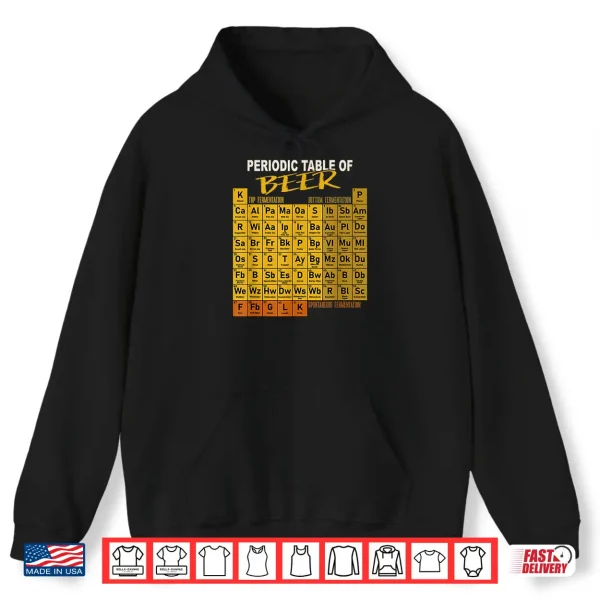 Periodic Table Of Beer Craft Beer Style Brewery Shirt 1 Hoodie Periodic Table Of Beer Craft Beer Style Brewery Shirt