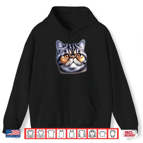 Hoodie Persian Cat Portrait Cute Kitten Shirt