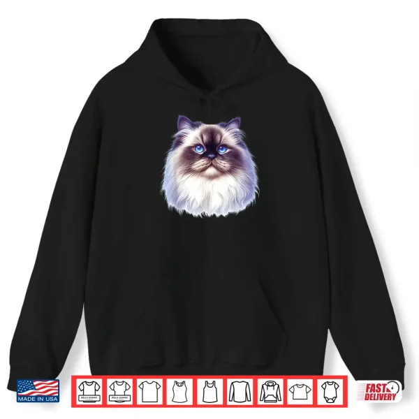 Hoodie Persian Cat Portrait Kitten Shirt