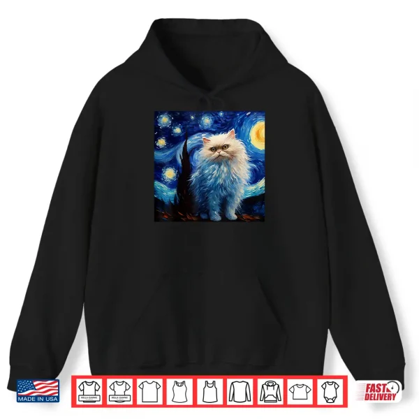 Hoodie Persian Cat Starry Night Persian Cat Starry Night Shirt