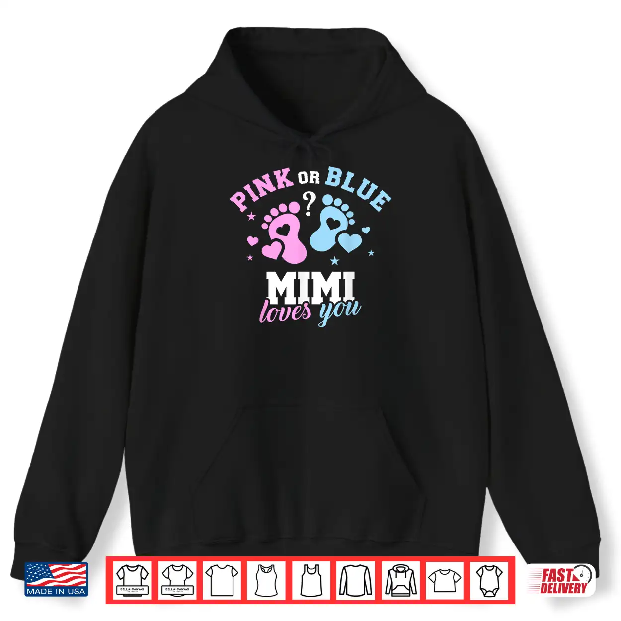 Pink Or Blue Mimi Loves You Gender Reveal Shirt Pink Or Blue Mimi Loves You Gender Reveal Shirt