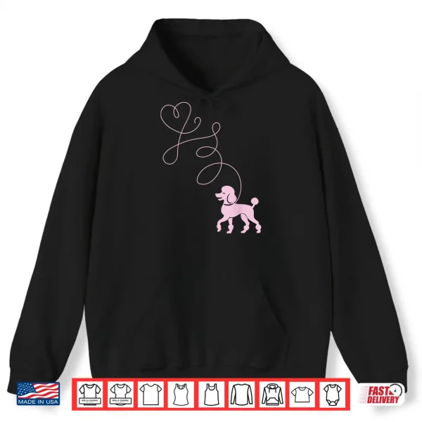 Hoodie Pink Poodle Dog Lover 50s Sock Hop Rockabilly 1950s Dance Shirt