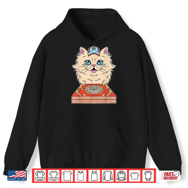 Hoodie Pizza Delivery Persian Cat Shirt