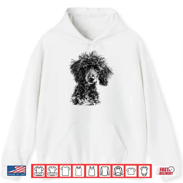 Hoodie Poodle Abstract Motif Drawing Art Animal Poodle Shirt