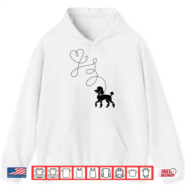 Hoodie Poodle Dog Lover 50s Sock Hop Rockabilly 1950s Dance Doo Wop Shirt