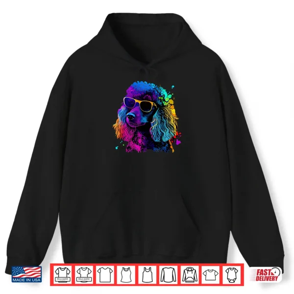 Hoodie Poodle Pop Art Colorful Design Poodle Lovers Shirt