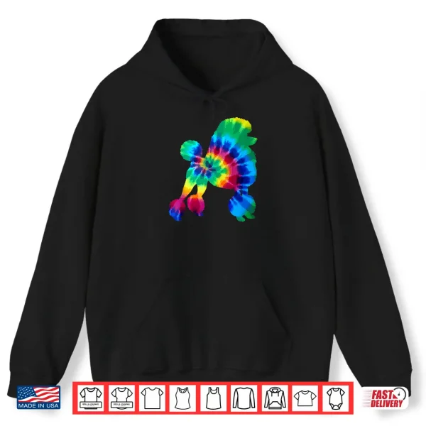Hoodie Poodle Tie Dye Vintage Hippie Dog Mom Dad Poodle Shirt