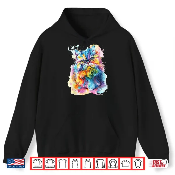 Hoodie Pop Art Persian Cat Lovers Persian Cat Shirt