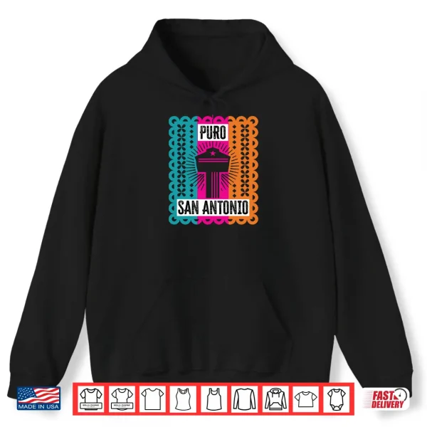 Hoodie Puro San Antonio Texas Papel Picado Cool Fiesta Souvenir Shirt