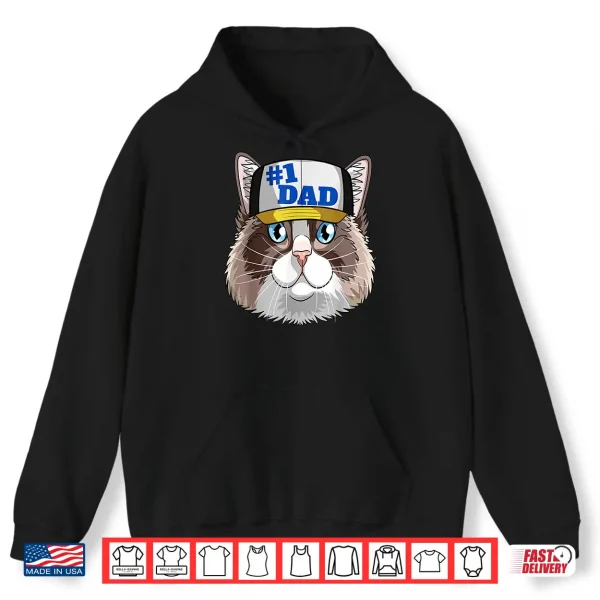 Hoodie Ragdoll Cat 1 Dad Fathers Day Decor Men Women Kids Shirt