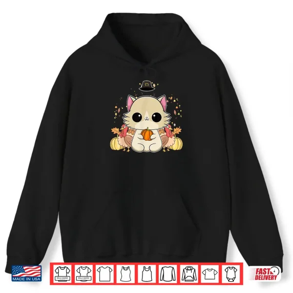 Hoodie Ragdoll Cat Anime Kitten Thanksgiving Turkey Shirt