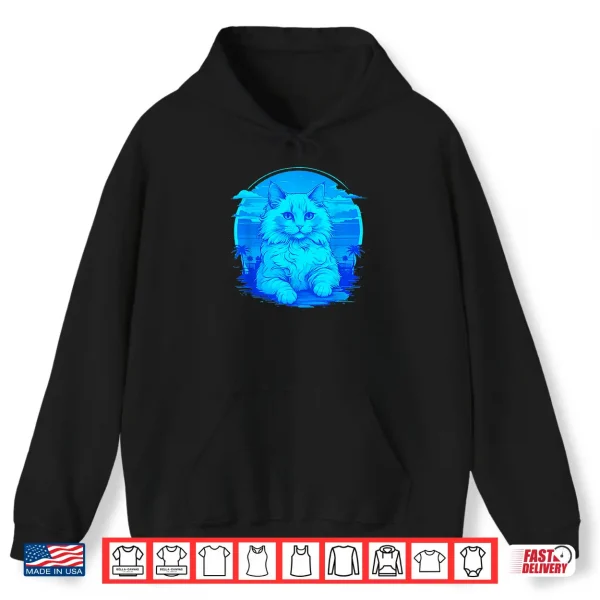 Hoodie Ragdoll Cat Cartoon to Fall in Love with Sunset Shirt