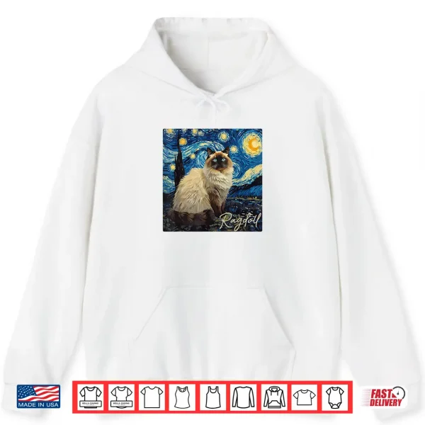 Hoodie Ragdoll Cat Lover Drawing Art Cat Owner Shirt