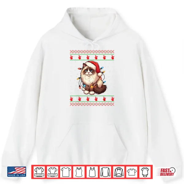 Ragdoll Cat Ugly Christmas Ragdoll Cat Xmas Lighting Shirt 1 Hoodie Ragdoll Cat Ugly Christmas Ragdoll Cat Xmas Lighting Shirt