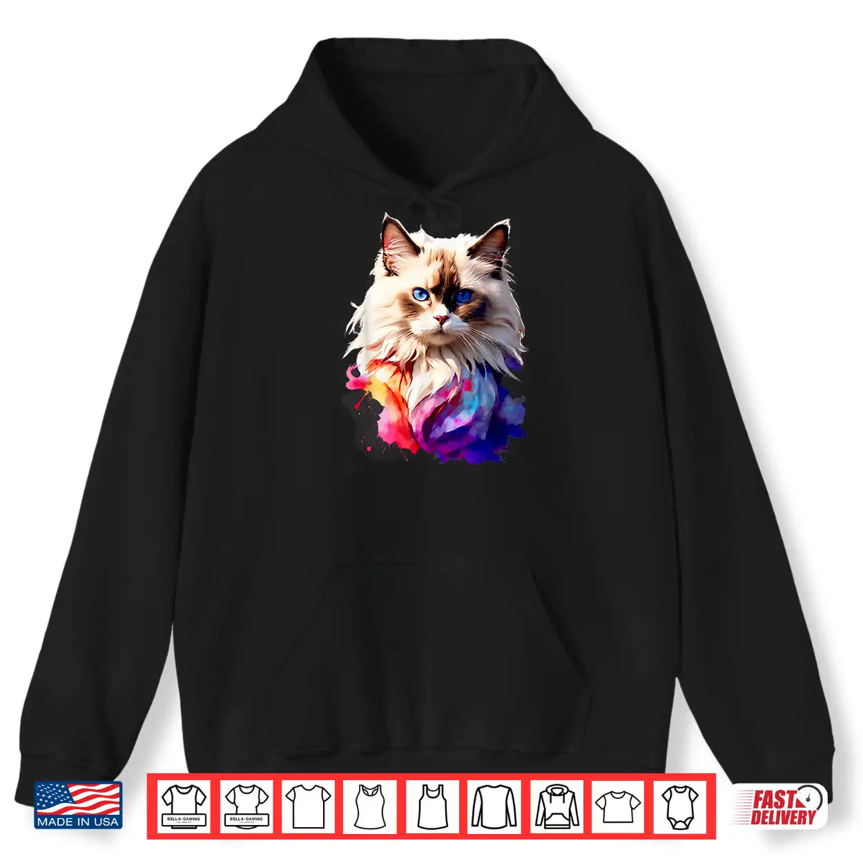 Ragdoll Cat Watercolor Family Tee All Ages Cat Lovers Shirt Ragdoll Cat Watercolor Family Tee All Ages Cat Lovers Shirt