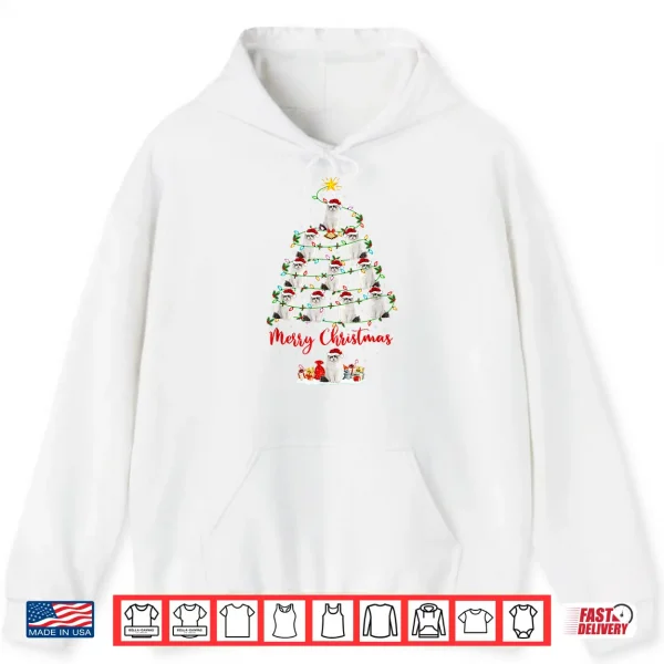 Hoodie Ragdoll Cat Xmas Lighting Santa Ragdoll Cat Christmas Tree Shirt
