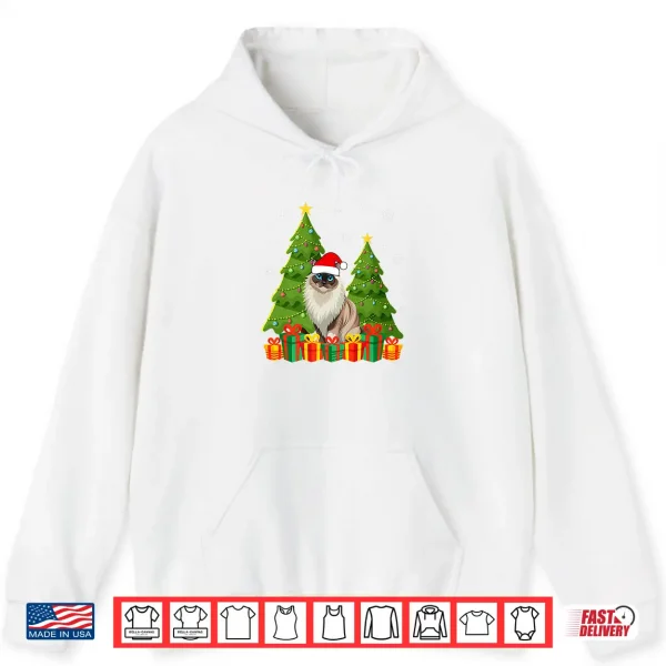 Ragdoll Cat Xmas Tree Lights Santa Hat Ugly Christmas Shirt 1 Hoodie Ragdoll Cat Xmas Tree Lights Santa Hat Ugly Christmas Shirt