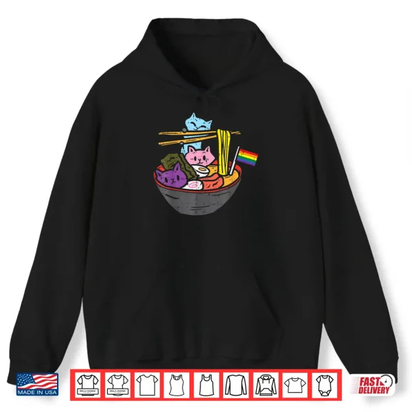 Rainbow Flag Cats Ramen Anime Gay Pride Month Lgbtq Ally Shirt 1 Hoodie Rainbow Flag Cats Ramen Anime Gay Pride Month LGBTQ Ally Shirt