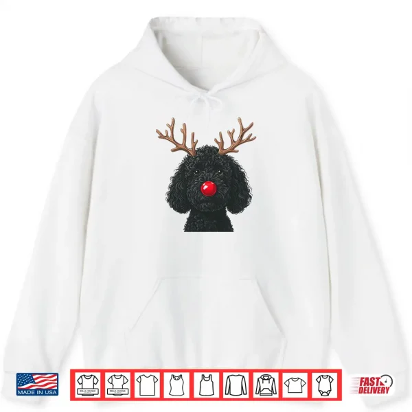Hoodie Reindeer Poodle Christmas Poodle Dog Mom Dog Lover Animal Shirt
