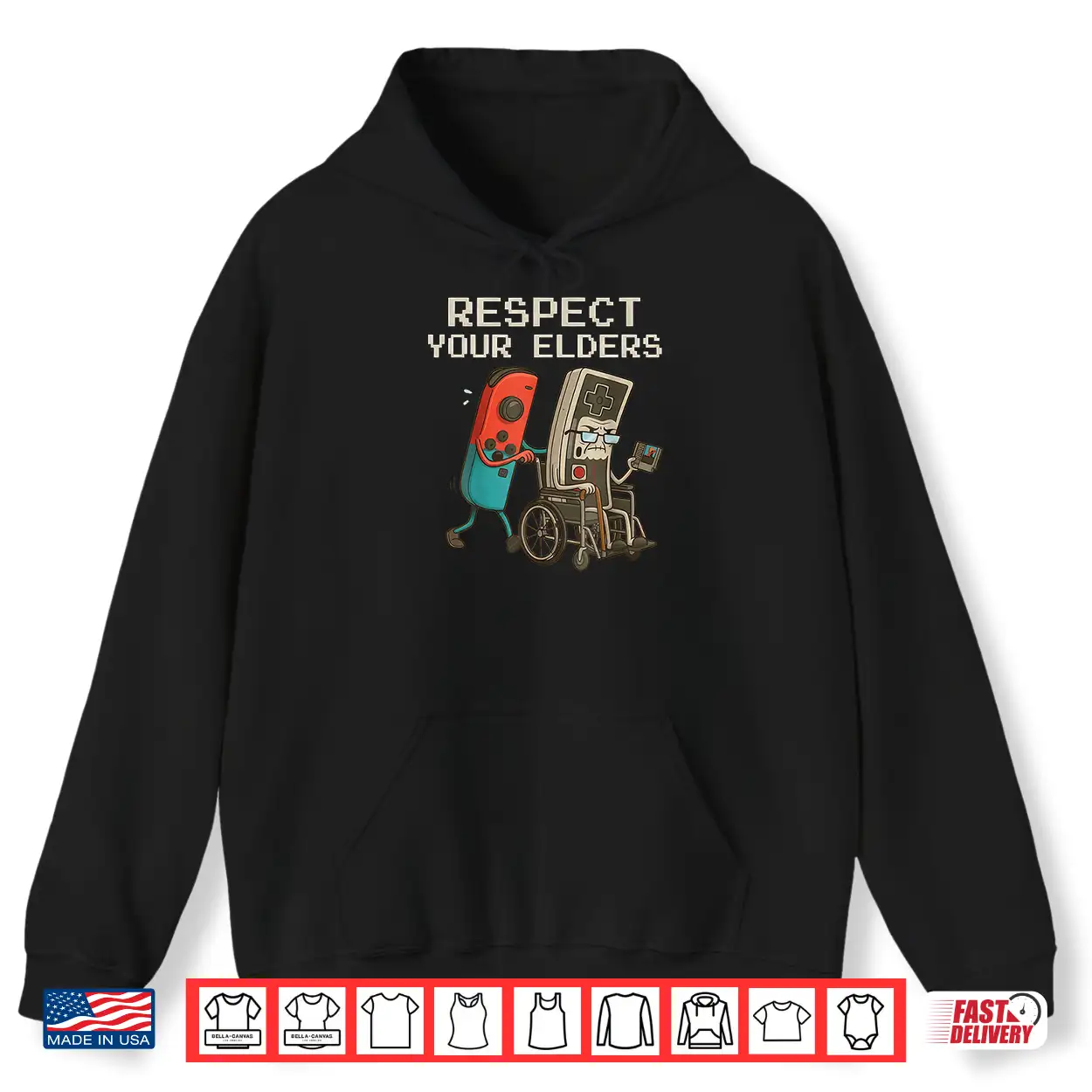 Respect Your Elders Gaming Control Retro Funny Gamer Shirt Respect Your Elders Gaming Control Retro Funny Gamer Shirt