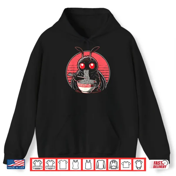 Hoodie Retro Mothman Ramen Kawaii Japanese Noodles Shirt