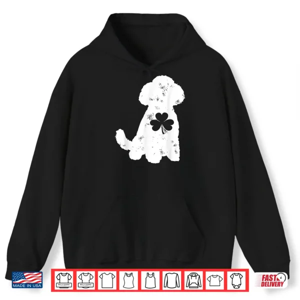 Hoodie Retro Poodle shirt St Patricks Day Shamrock Poodle Shirt