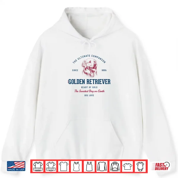 Hoodie Retro Styled Vintage Golden Retriever Shirt