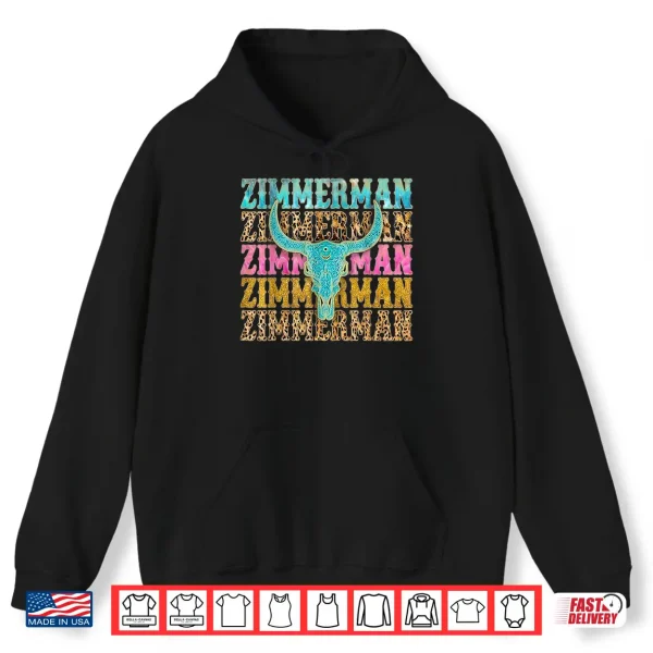 Hoodie Retro Zimmerman Name Vintage Gift for Men Women Kids Shirt