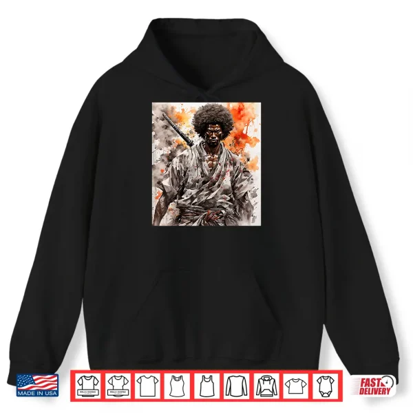 Hoodie Samurai Saga The Afro American Anime Cartoon Adventure Shirt