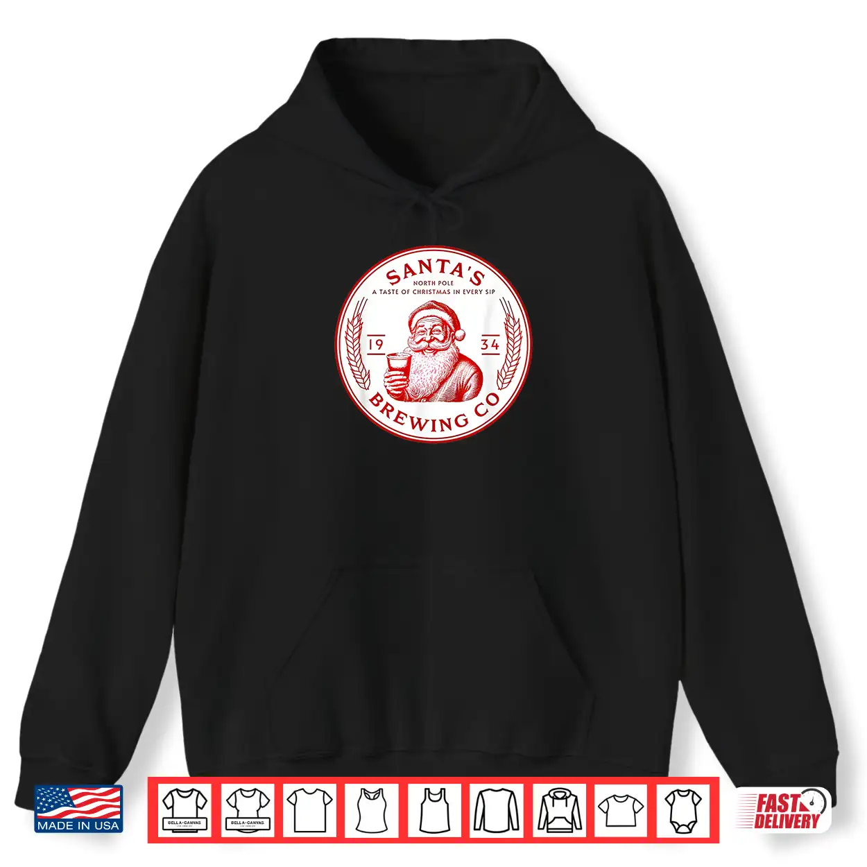 Santa’S Brewing Company Pale Ale Fun Christmas Beer Drinking Shirt Santa’S Brewing Company Pale Ale Fun Christmas Beer Drinking Shirt