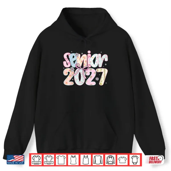 Hoodie Senior 2027 Coquette Floral Last Day Graduation Shirt