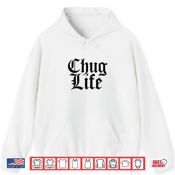Hoodie Serous Beer Drinkers CHUG LIFE Lager Ale Craft Beer Shirt