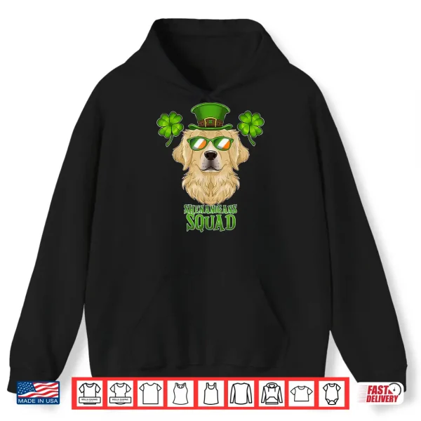 Hoodie Shenanigans Squad St Patricks Day Golden Retriever Shirt