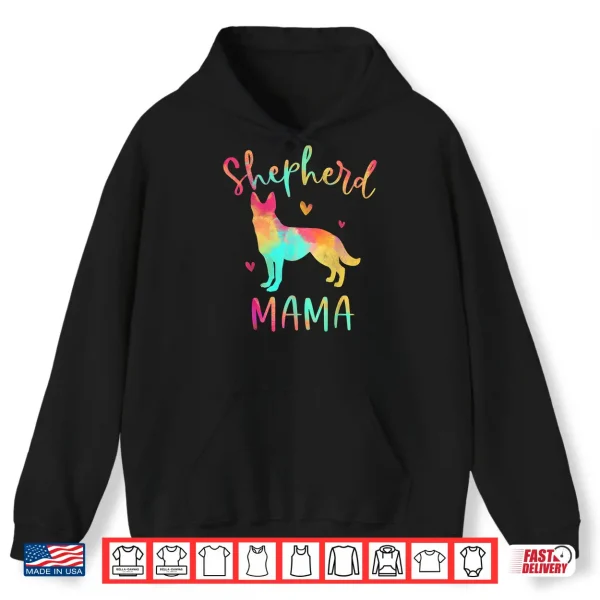 Hoodie Shepherd Mama Colorful German Shepherd Gifts Dog Mom Shirt