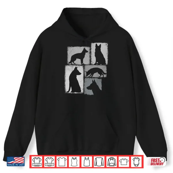 Hoodie Shepherd Vintage Collage German Shepherd Mom Dad Dog Lover Shirt