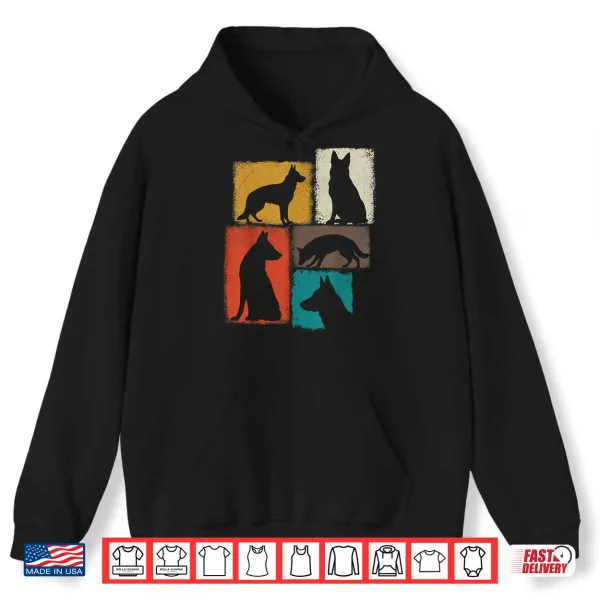Hoodie Shepherd Vintage Collage German Shepherd Mom Dog Lover Shirt