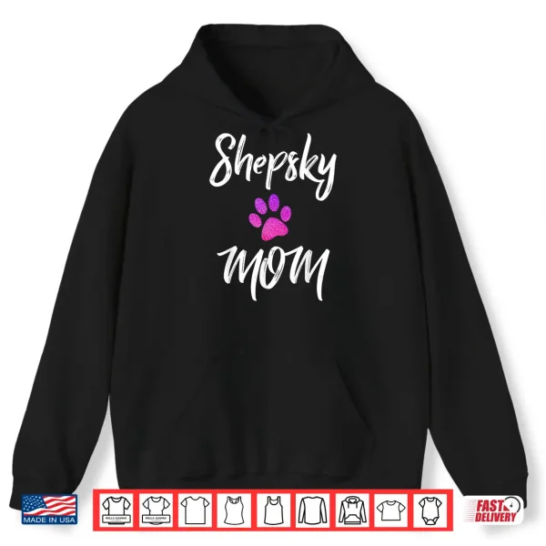 Hoodie Shepsky Mom German Shepherd Husky Mix Dog Owner Shirt