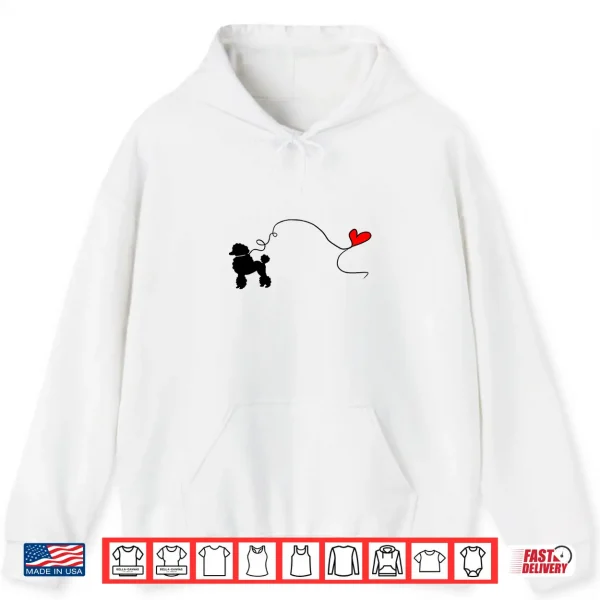 Hoodie Sock Hop 50s Costume Poodle Shirt Cute Poodle 1950s Heart Shirt