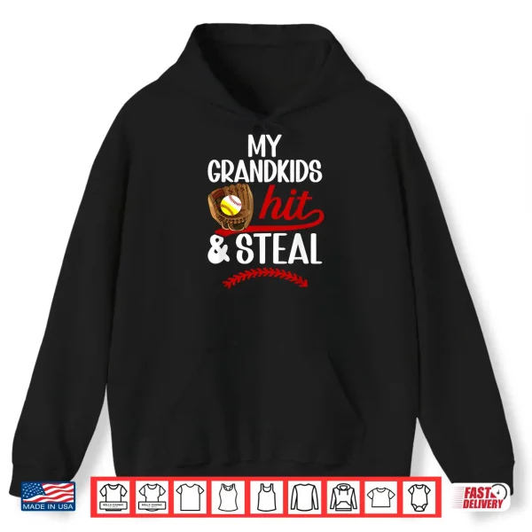 Hoodie Softball Baseball Grandma Funny Baseball Softball Grandma Shirt
