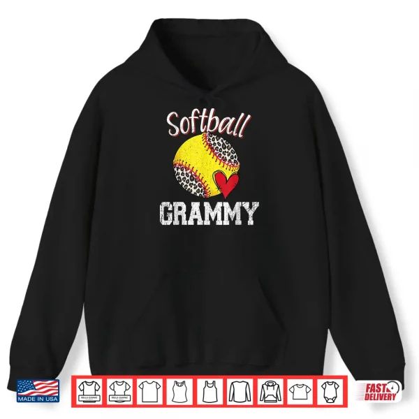 Hoodie Softball Grammy Leopard Tee Ball Funny Mothers Day Shirt