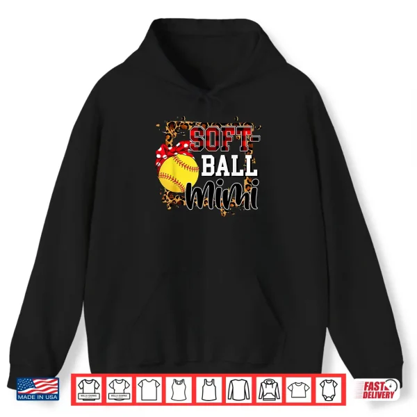Hoodie Softball Mimi Leopard Softball Mimi Shirt