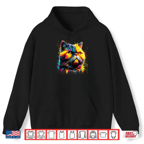 Hoodie Splash Art Exotic Shorthair Shorthaired Persian Shirt