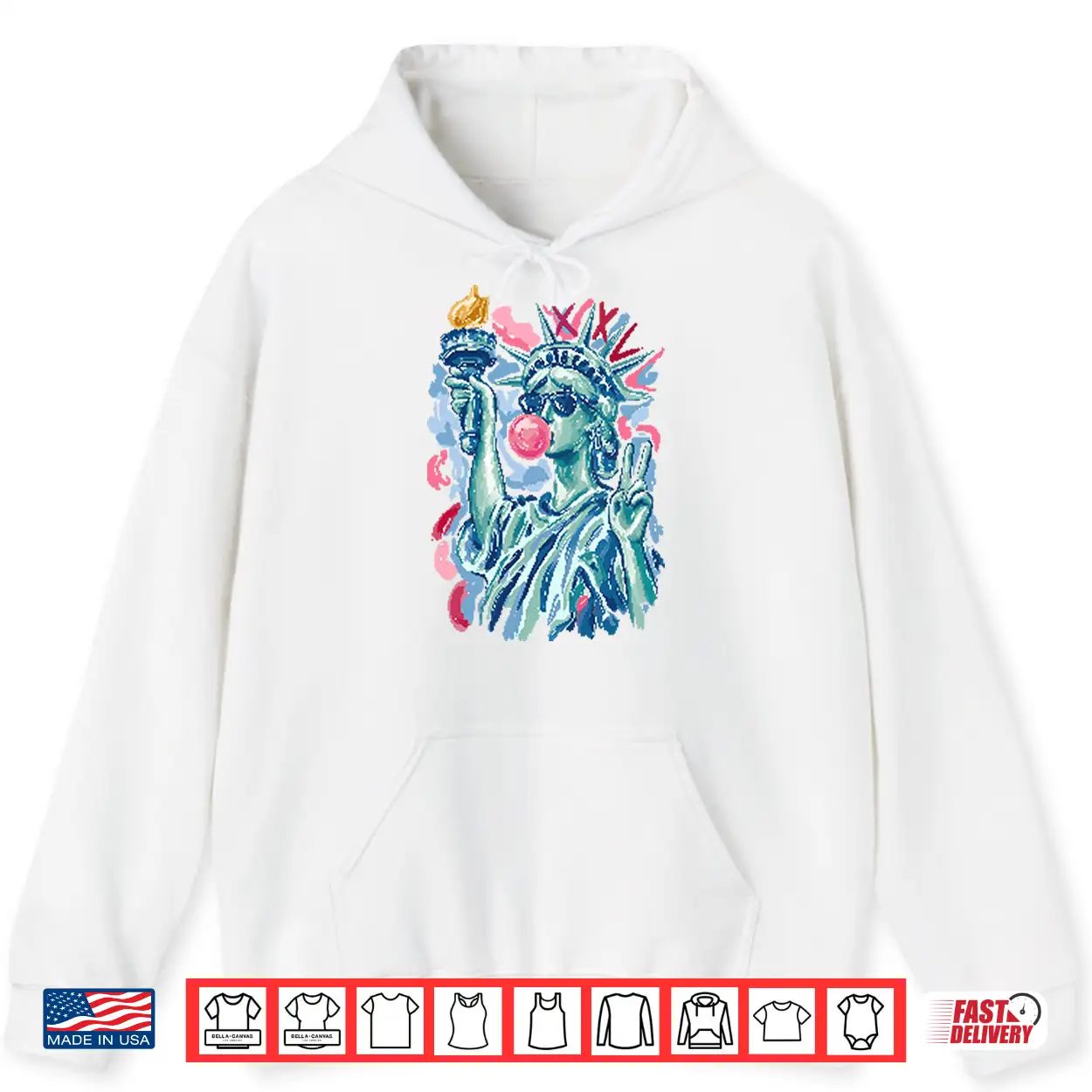 Statue Of Liberty Blowing Bubble Gum 4Th Of July Shirt Statue Of Liberty Blowing Bubble Gum 4Th Of July Shirt