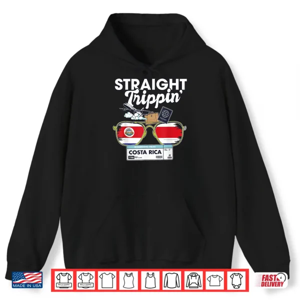 Hoodie Straight Trippin Costa Rica Vacation Tour Travel Trip Shirt